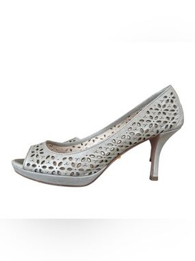 Prada Milano Decolte Powder Perforated Heels Pumps